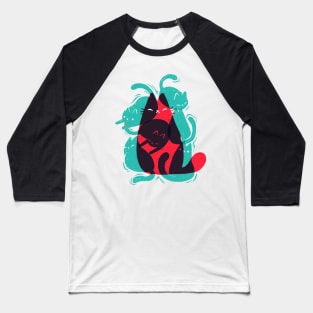 Cat shapes - Funny Cute Kitty - Modern Art Baseball T-Shirt